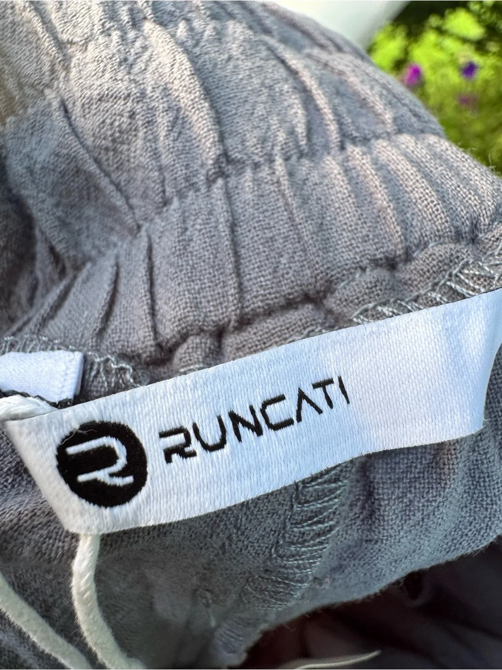 NWT Runcati Men’s (Unisex) XL Boho Harem Pants Gray Balloon Lantern Drawstring